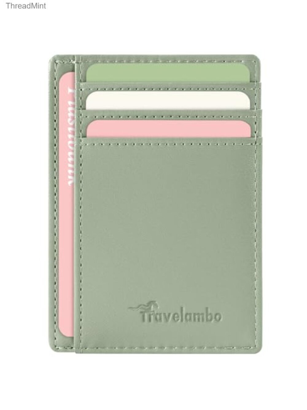 Slim Minimalist Leather RFID Blocking Wallet Front Pocket Card Holder